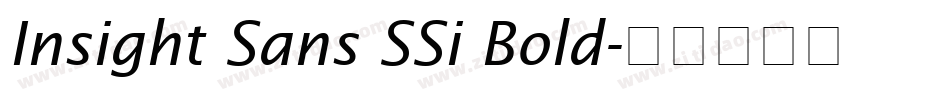 Insight Sans SSi Bold字体转换